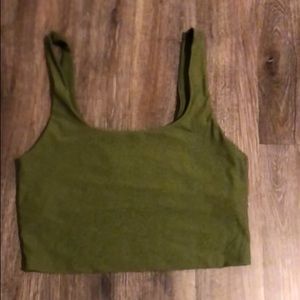Fabletics crop tank with built in bra